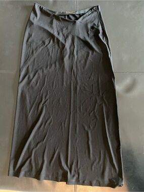 Vintage Donna Karen Signature long black skirt, Sz Small